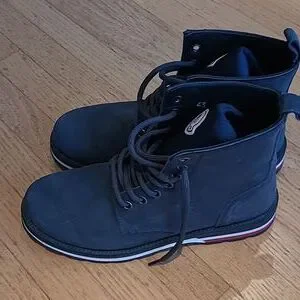 Moncler | Shoes | Moncler Leather Dark Blue Boots Size 43  display picture 3